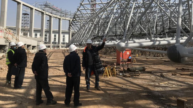 甘肅省建筑設(shè)計研究院有限公司安全生產(chǎn)部對臨洮滑冰館建設(shè)項目督導檢查